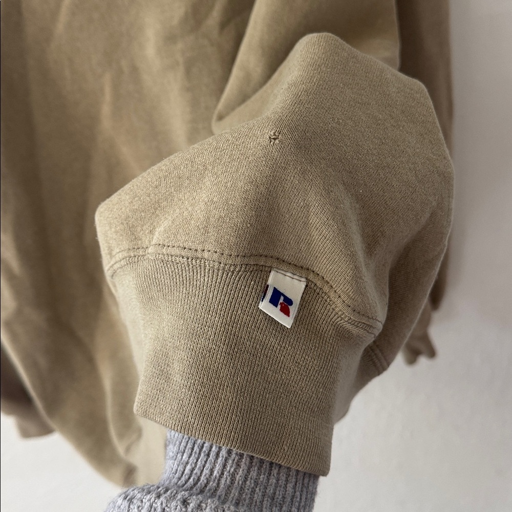 Vintage Russel Athletic Made in USA Brown Tan Crewneck Pullover XL - Picture 3 of 10